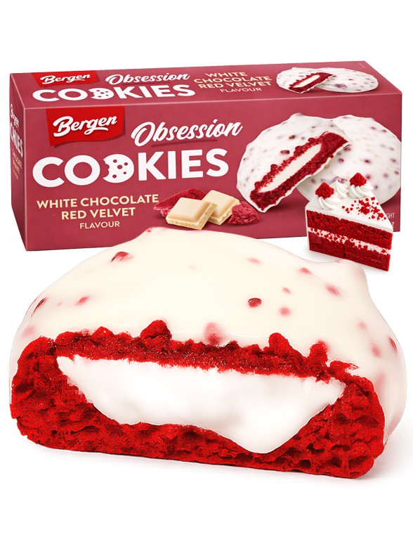 Cookies Red Velvet Choco Blanco y Nata 128g.
