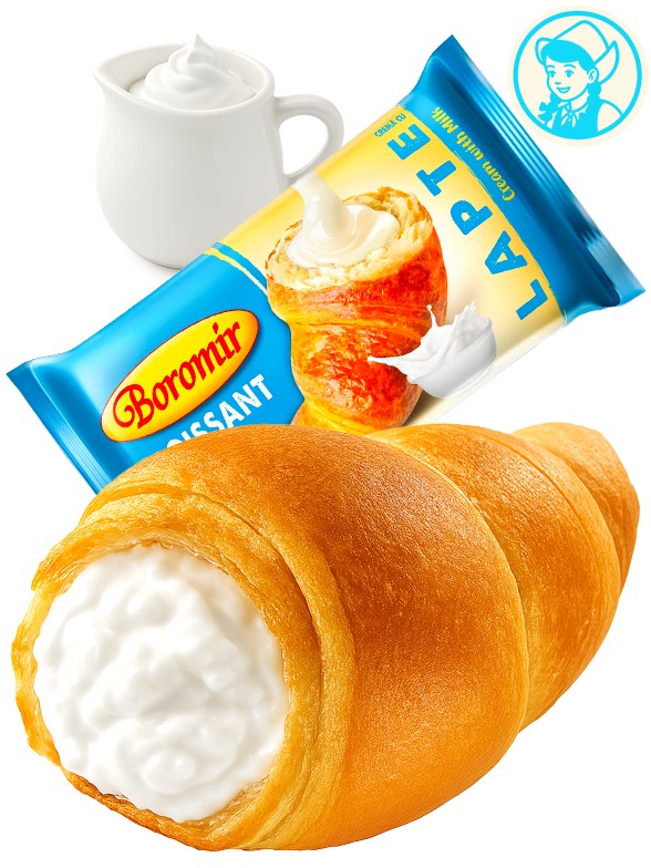 Cruasán Relleno de Crema de Nata | Dairy Sweets 60g.