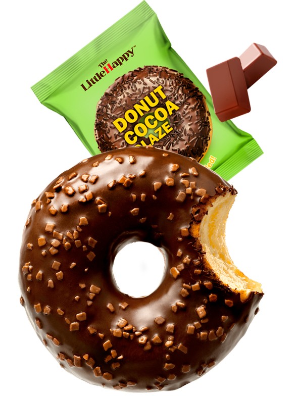 Donut cubierto de Cacao y Fideos de Chocolate | The Little Happy 50 grs.