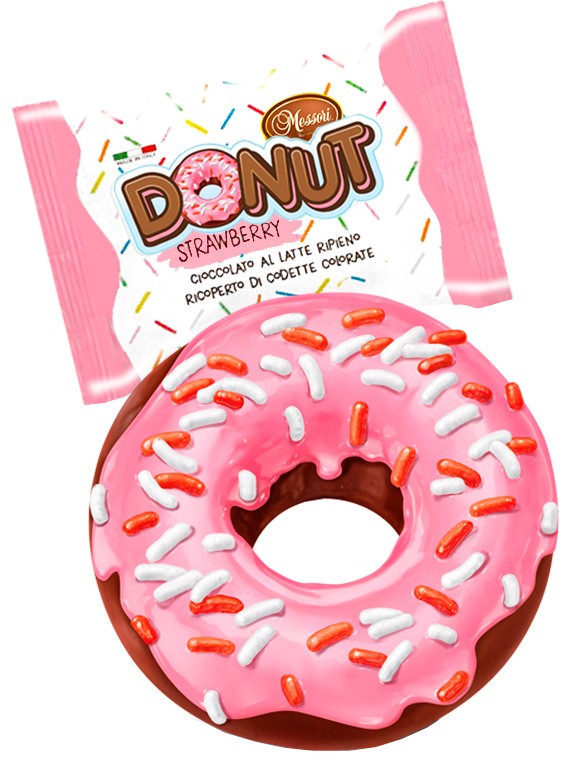 Mini Donut Choco y Cobertura de Fresa | Messori Bakery Rainbow