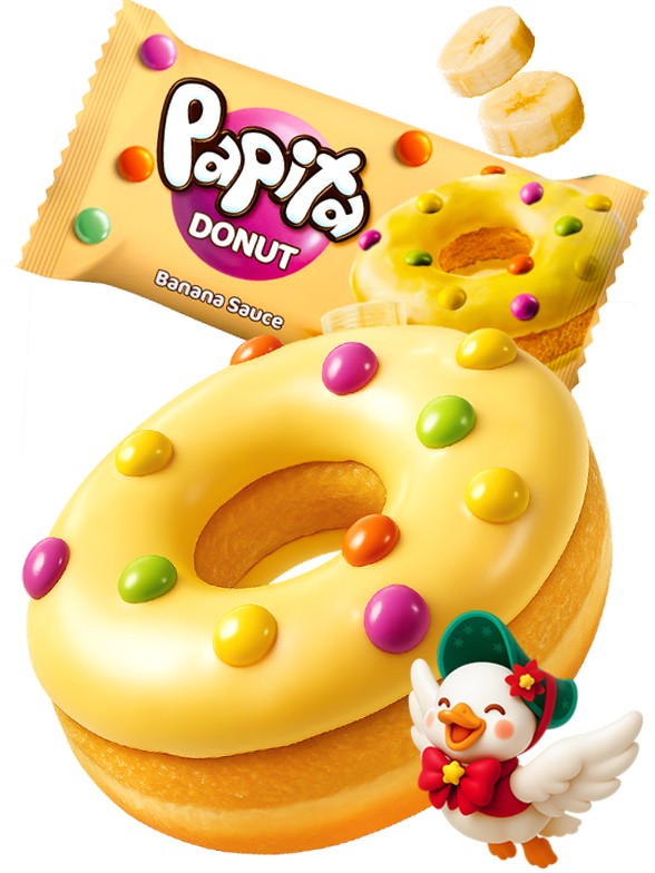 Donut con Crema de Plátano 40g.