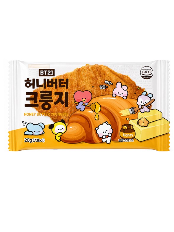Cruasán Plano Coreano Crungzee Miel y Mantequilla BT21 | 20 g