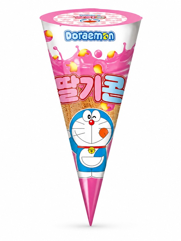 Cucurucho de Crema de Fresa con Galletas | Doraemon 15 g