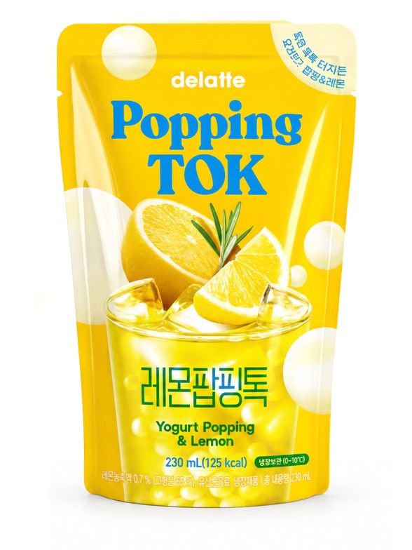 Limonada Pouch Coreana con Bobas de Yogur | Popping Tok 230 ml