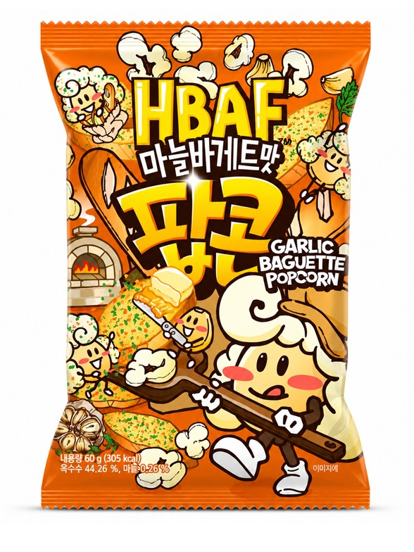 Palomitas Coreanas de Maíz Sabor Baguette con Ajo | HBAF 80 g