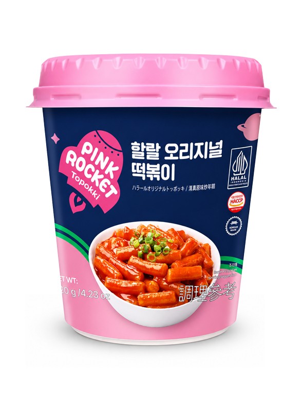 Tteokbokki (Topokki) Coreano Original Halal | Pink Rocket 120 g