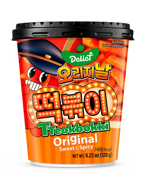Tteokbokki (Topokki) Original Dulce y Picante Cup | Delief 120 g