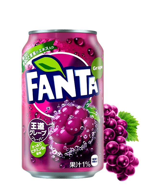 Fanta Japonesa de Uva 350 ml.