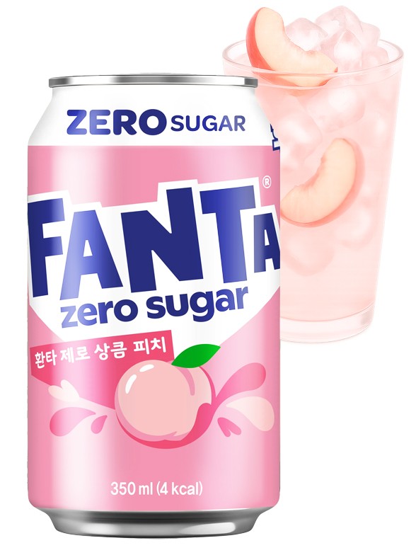 Fanta Corea de Melocotón Blanco 350ml.