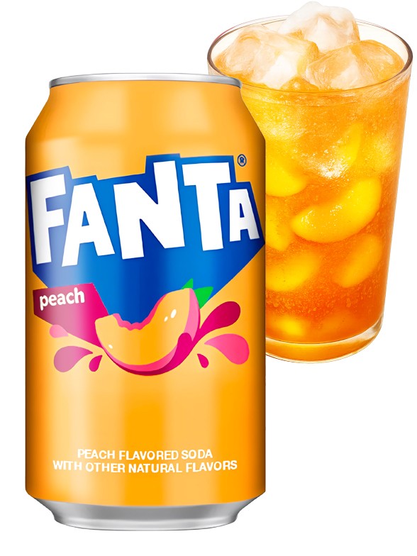 Fanta de Melocotón USA 355 ml.