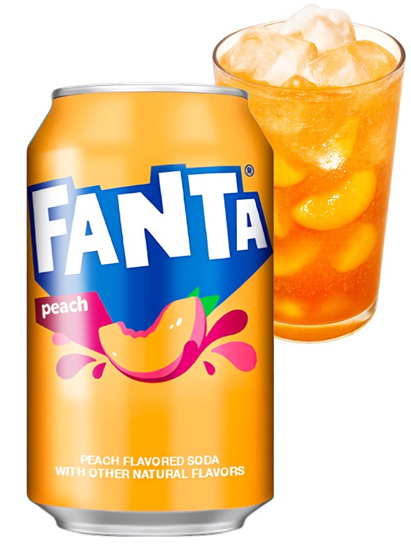 Fanta de Melocotón USA 355 ml.