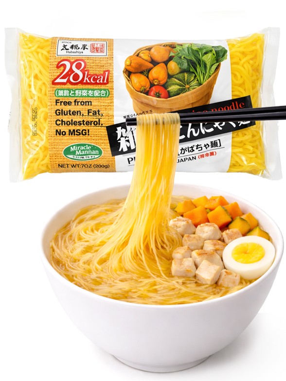 Fideos de Konjac, Natural Shirataki con Calabaza 200g.
