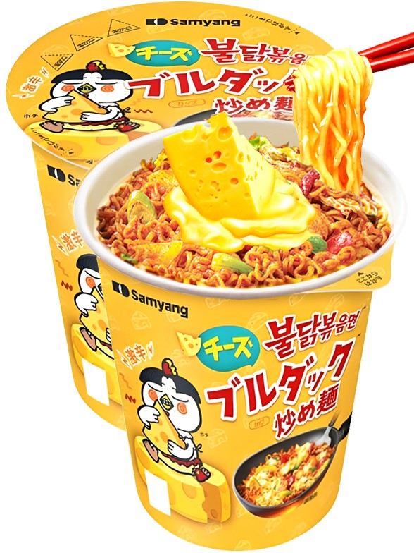 Ramen Coreano Salteado Wok Queso ULTRA HOT Chicken | Buldak Cup 70g | Edición Japonesa