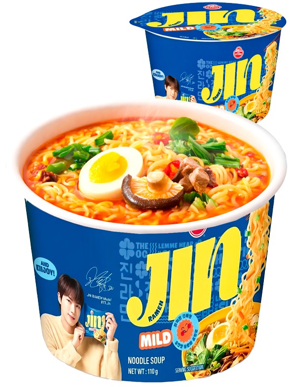 Fideos Ramen Coreanos Jin Ramyun Blue | BTS Jin | Bol | Medio Picante 110g.