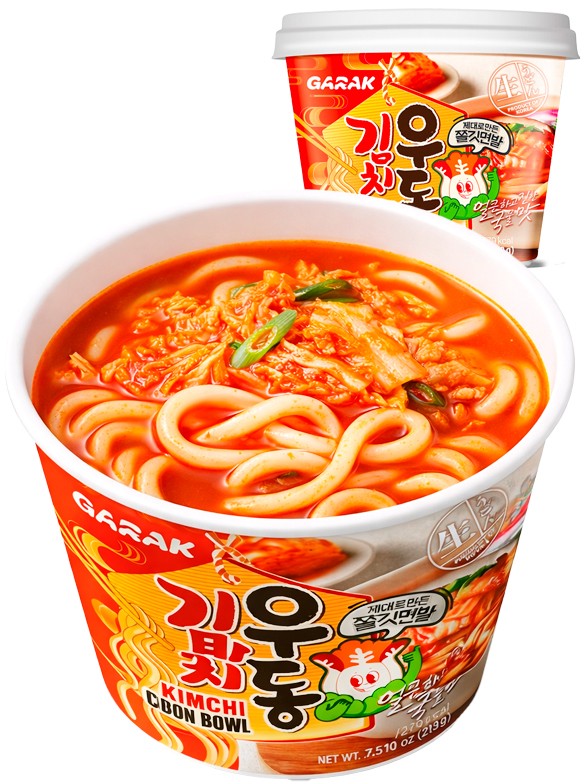 Fideos Udon Frescos Coreanos Picantes de Kimchi | Garak 213g.