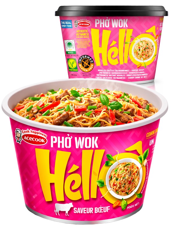 Wok Vietnamita Tallarines de Arroz y Ternera Pho Wok | 76g. | Sin Gluten