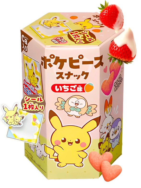 Snack de Fresa Amaou y Leche Condensada | Pokémon Peaceful Place 23g.