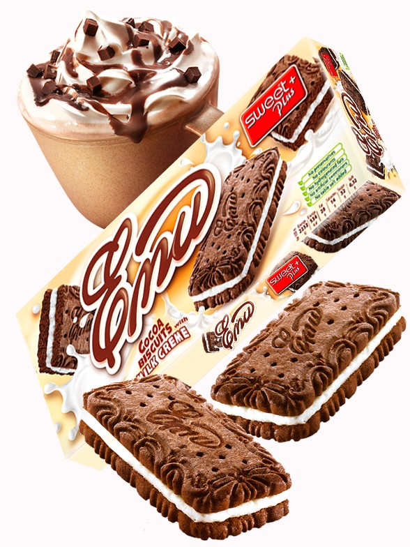 Galletas Chocolateadas con Crema de Nata | Sweet Plus Dairy 160 grs