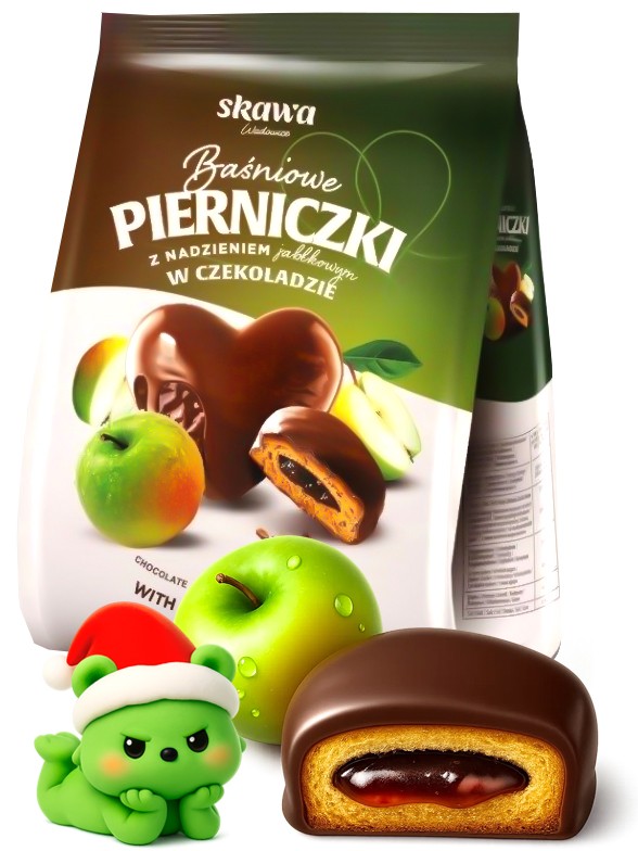 Galletas de Jengibre, Chocolate y Manzana | Dairy Sweets 150g.