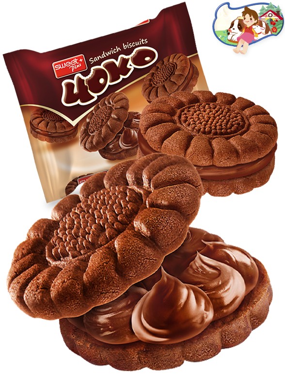 Galletas Sandwich de Chocolate con Crema de Chocolate 78 grs
