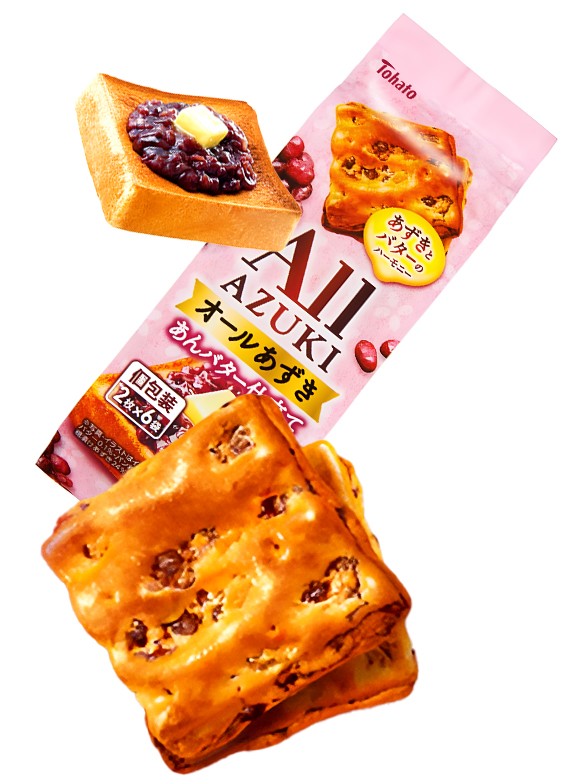 Galletas Hojaldradas  Sabor Tostadas de Azuki y Mantequilla | Ogura Toast | Tohato 85g.