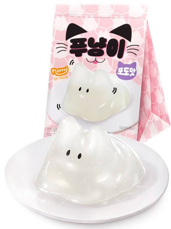 Pudín Coreano Gatito de Uva 90g.