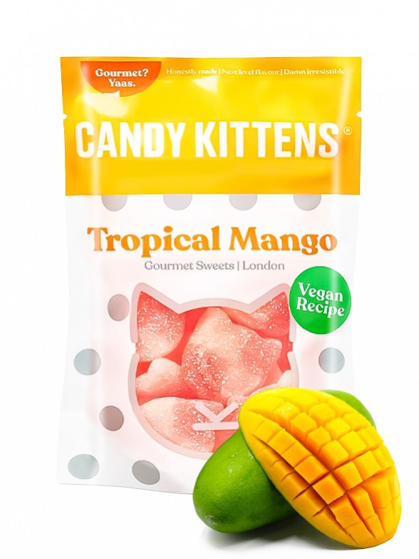 Gominolas Veganas Ácidas Candy Kitten Tropical Mango 125 grs