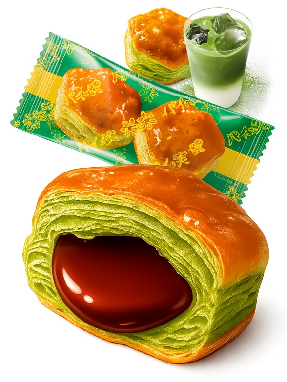 Hojaldres PIE NO MI de Matcha rellenos de Chocolate | Pocket