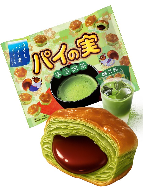 Hojaldres PIE NO MI de Matcha rellenos de Chocolate 124g.