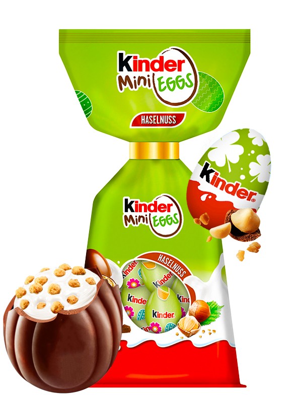 Mini Huevos de Chocolate con Leche y Avellanas | Kinder 85 grs.