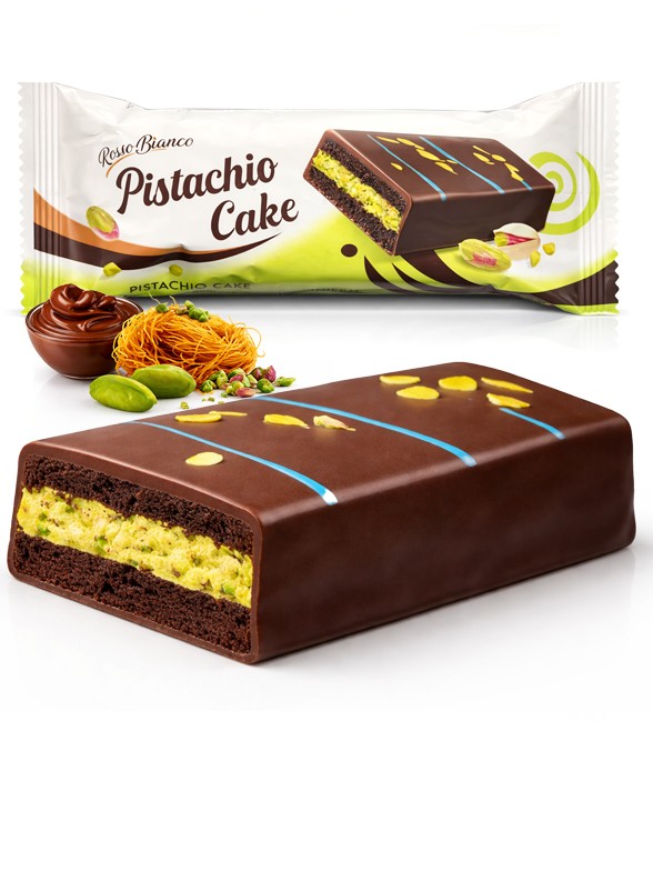 Pastelito Dubai de Chocolate Marmoleado y Pistacho | Rosso Bianco 40g.