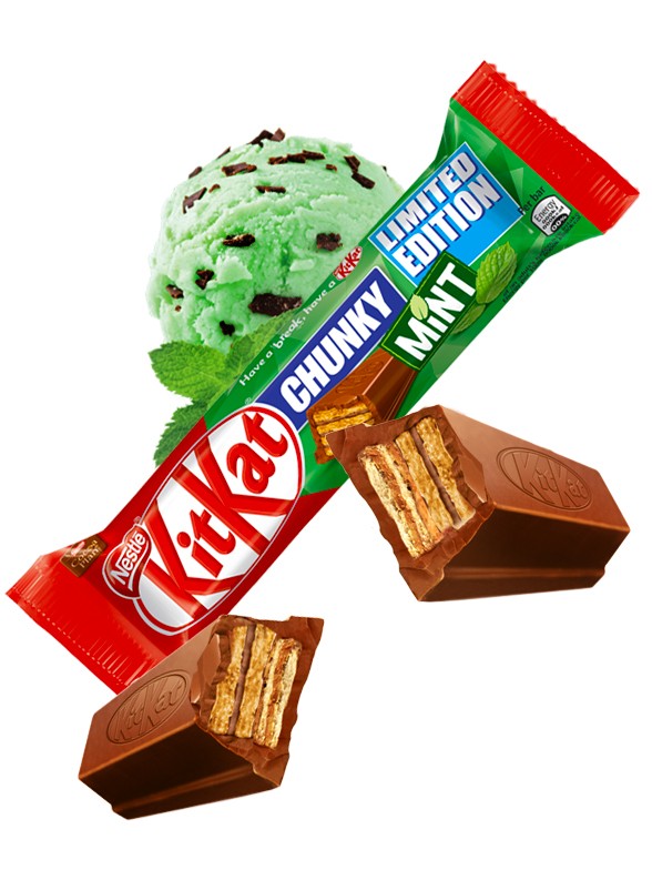 Gran Kit Kat de Chocolate con Menta Edición Limitada 40 grs