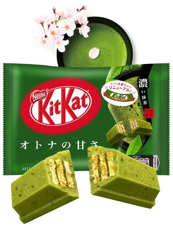 Mini Kit Kats Doble Matcha Intenso | 10 Unidades