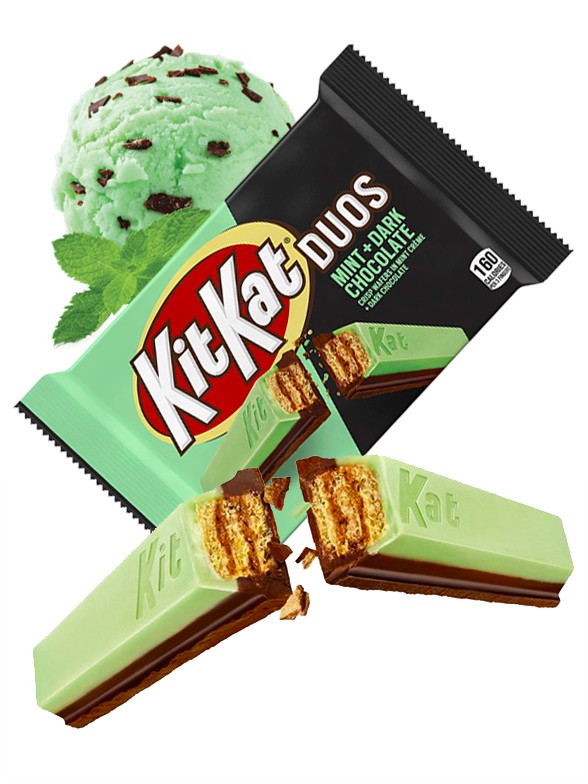 Kit Kats Duos Menta y Chocolate Negro King Size 85 grs.