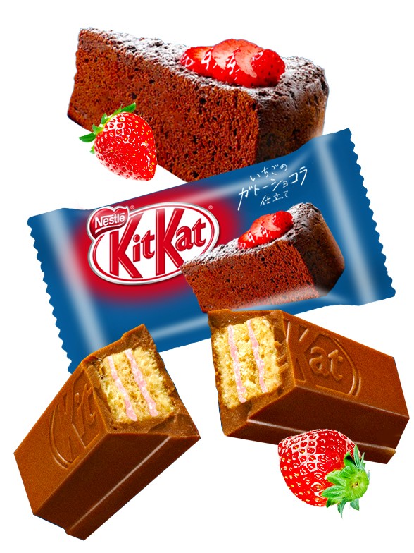 Mini Kit Kat de Tarta de Chocolate con Fresas | Unidad