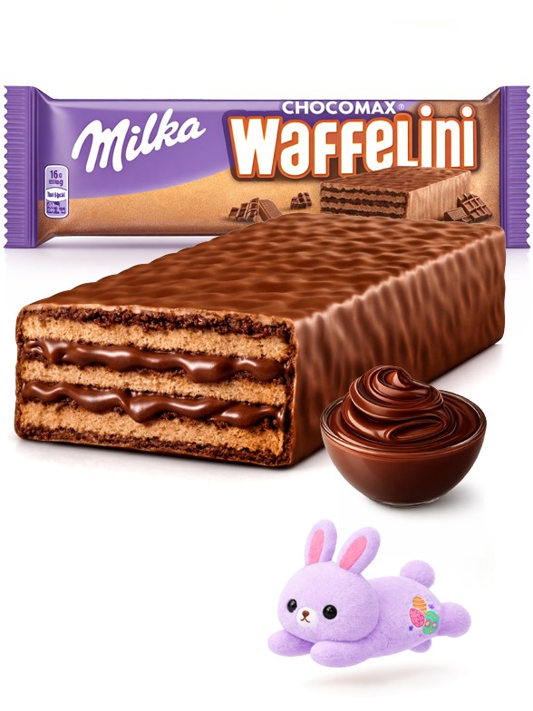 Chocolatina Waffer Triple Chocolate Milka | Dulce Pascua 31g.