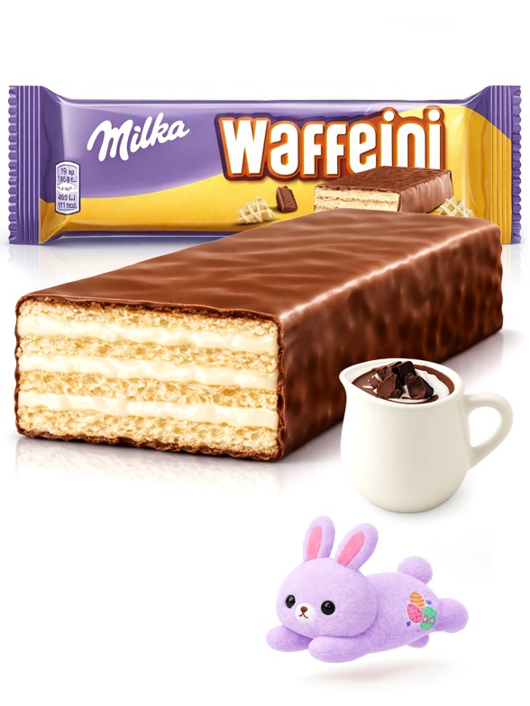 Chocolatina Waffer de Nata y Chocolate Milka | Dulce Pascua 31g.