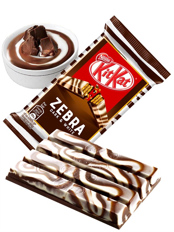 Kit Kat Zebra de Chocolate Negro y Blanco | 4 Barritas