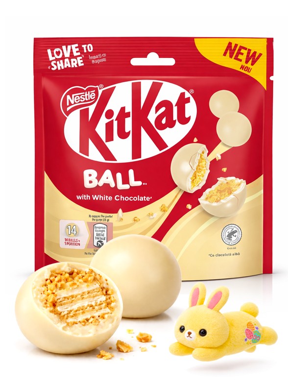Bolas de Kit Kat de Chocolate Blanco con Relleno Crujiente 140g