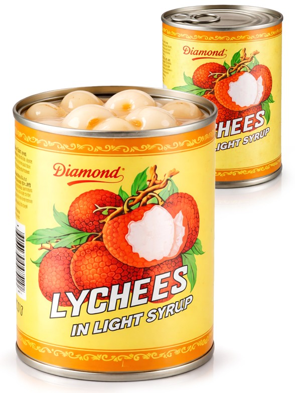 Lichis en Almíbar Ligero 540g.