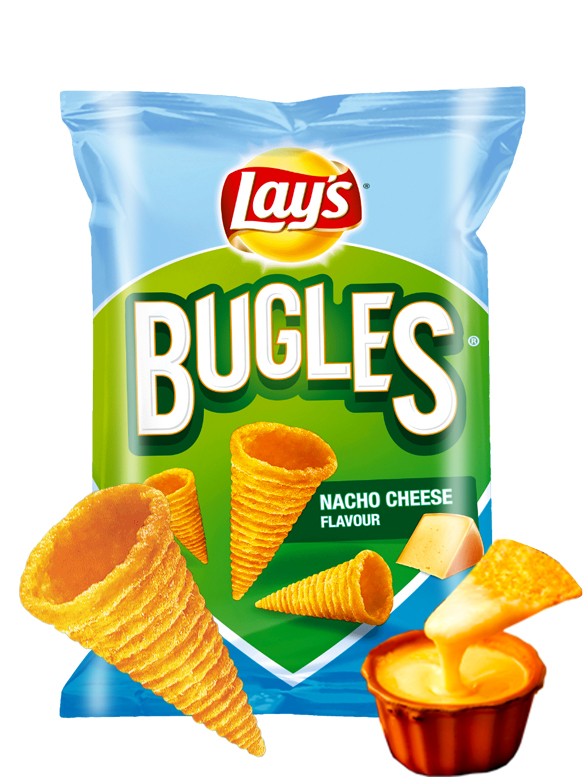 Snack Lays de Maíz 3 D Bugles Sabor Queso Nachos 30 grs.