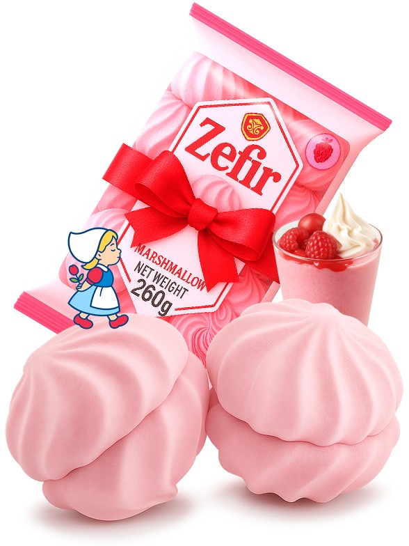 Marshmallows de Frambuesa | Dairy Sweets 260g.