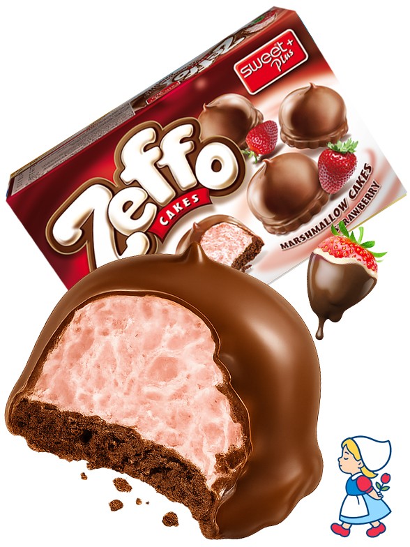 Pasteles Crema Marshmallows de Fresas y Chocolate 150g.