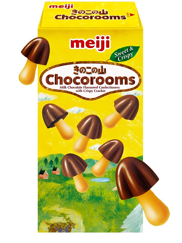 Galletitas Setas Kinoko de Chocolate Meiji | Chocorooms 40g.