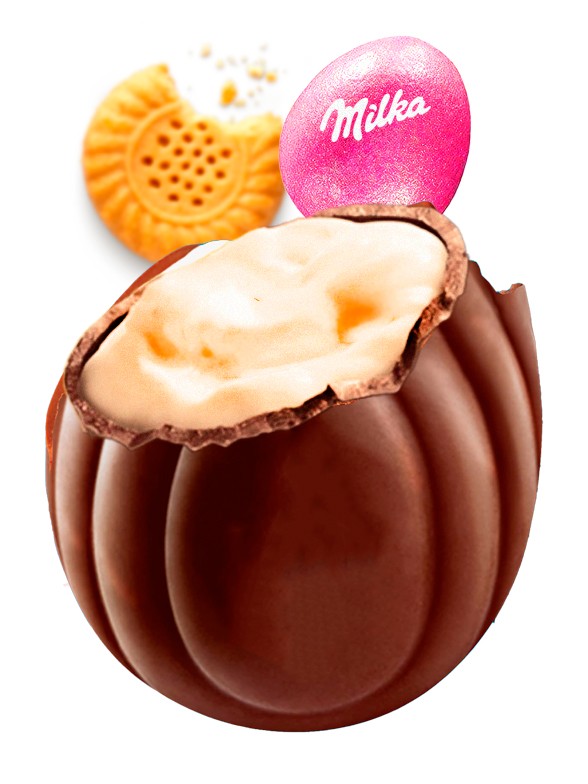 Mini Huevo de Chocolate con Leche y Galleta | Milka | Unidad