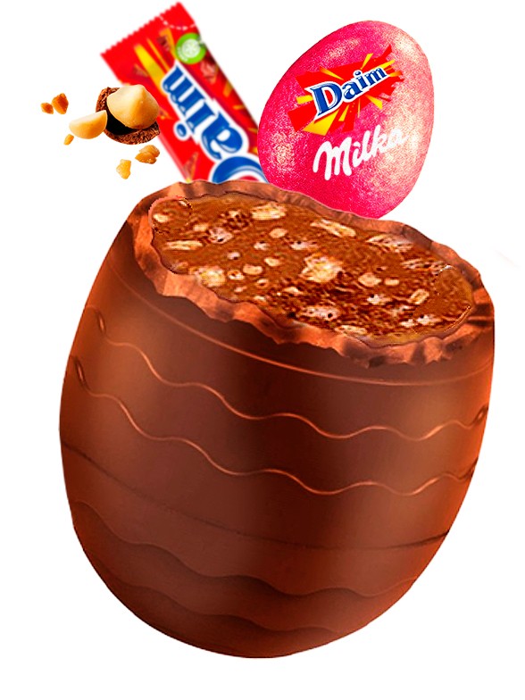 Mini Huevo de Chocolate con relleno de Chocolate Sueco Daim | Milka | Unidad