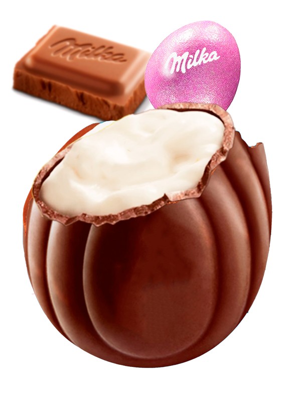 Mini Huevo de Chocolate y Crema de Choco Blanco | Milka | Unidad