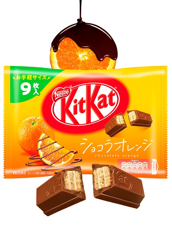 Mini Kit Kats de Chocolate y Naranja | 9 Unidades