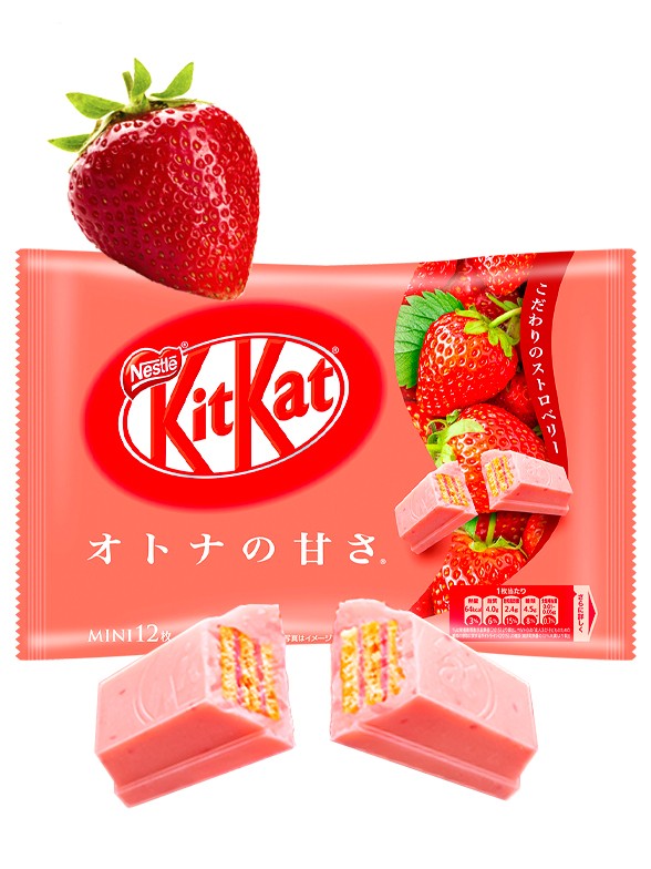 Mini Kit Kats Japoneses de Fresa | Edi. Limitada  | 12 Unidades