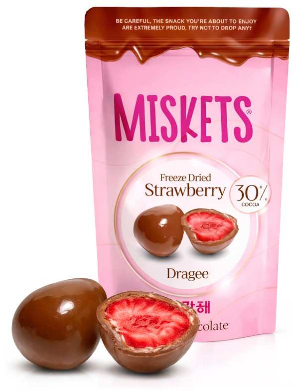 Fresas Liofolizadas Bañadas en Chocolate con Leche | Miskets 80g.